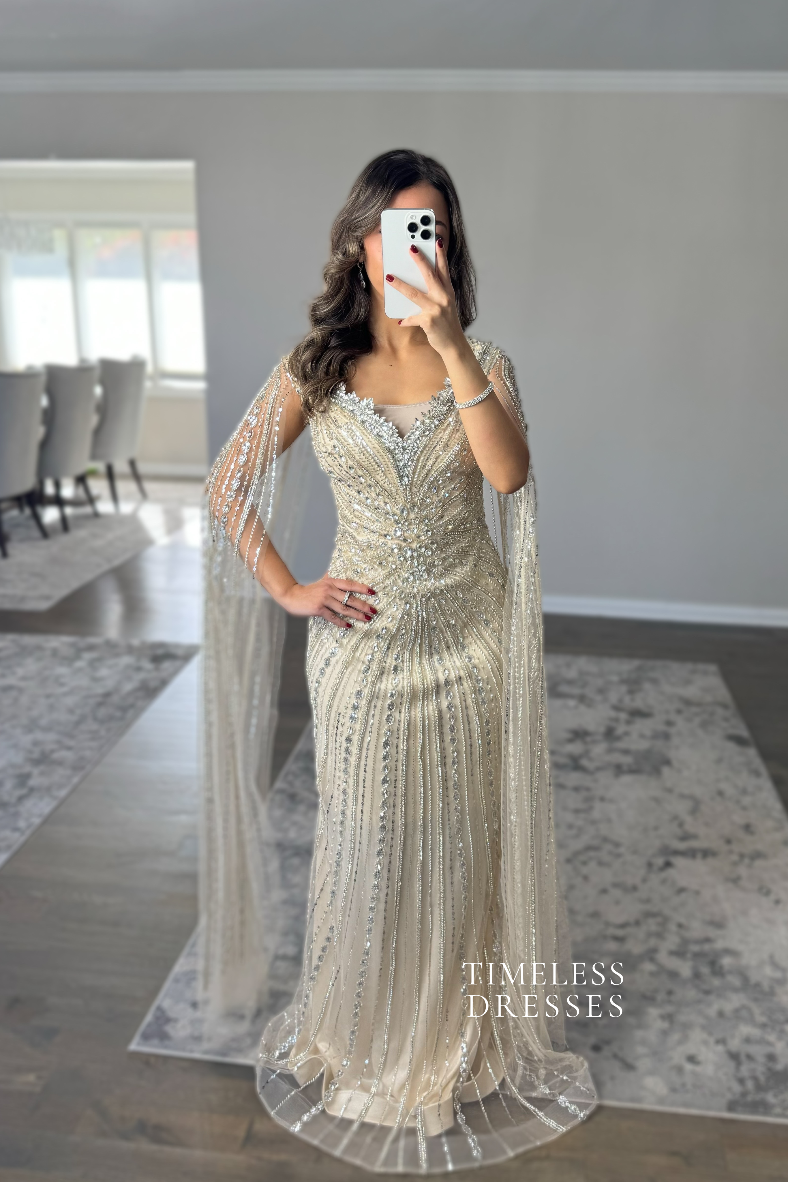 Nevine Jeweled Gown