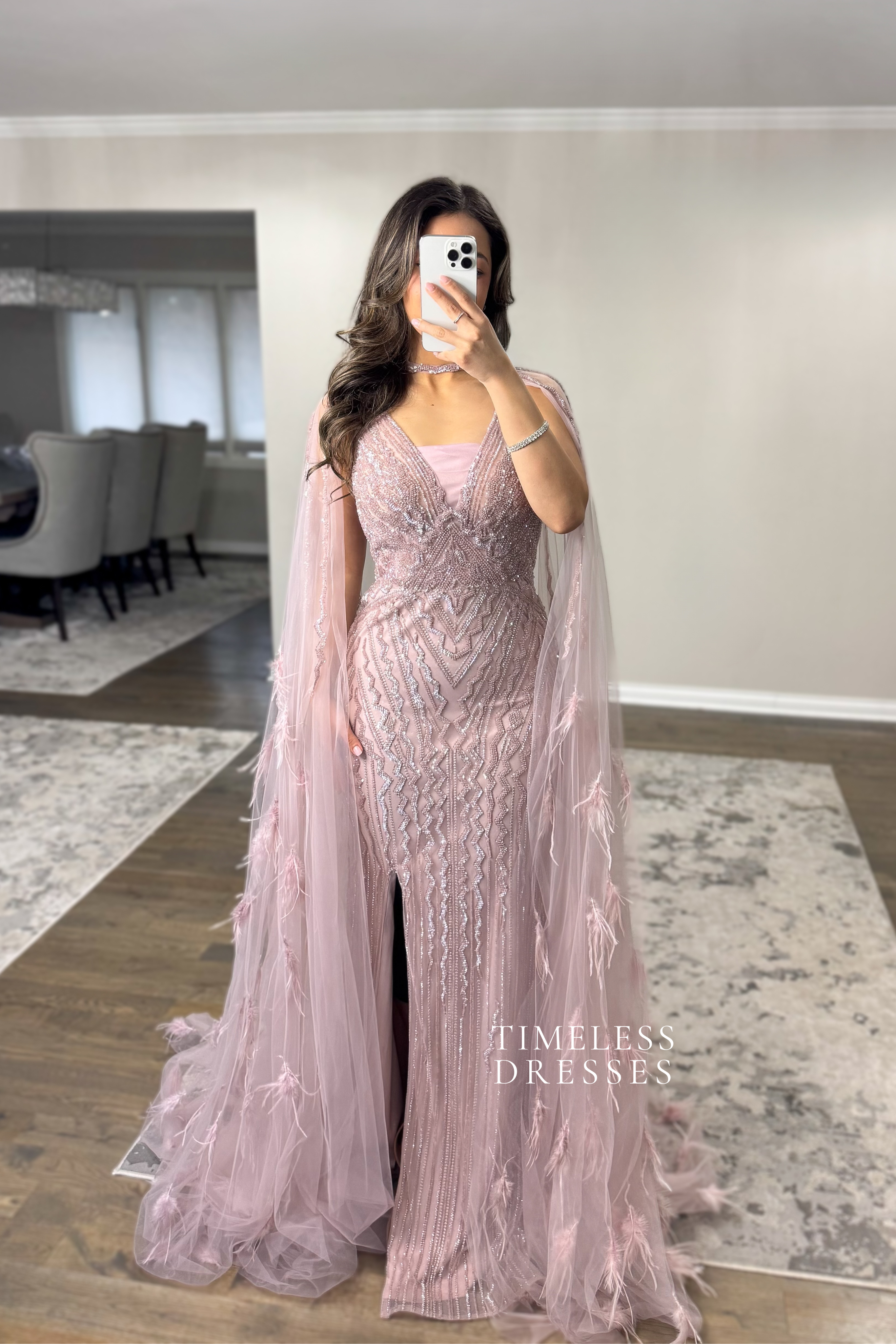 Nadia Feathered Dress