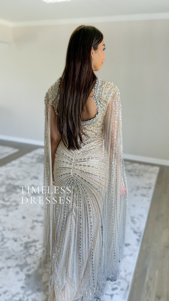 Nevine Jeweled Gown